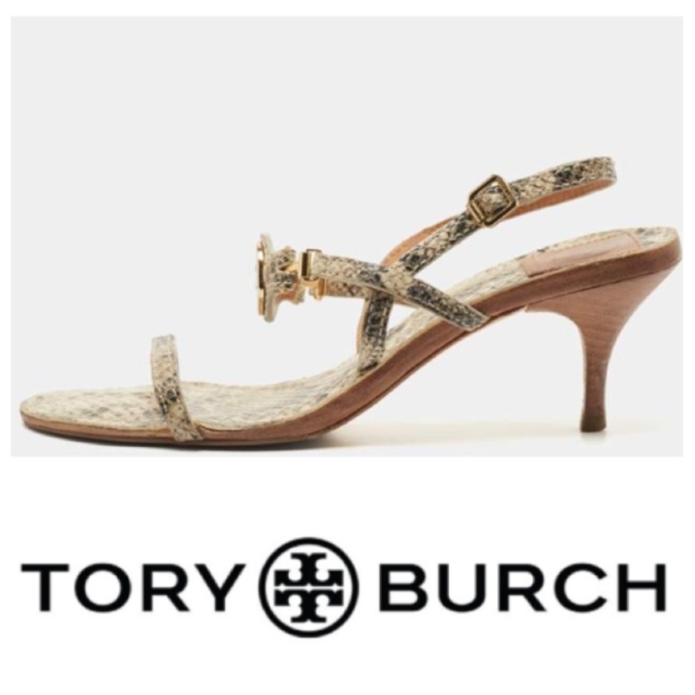 Tory Burch ‘Mira’ Open Toe Sandals in python print (8)